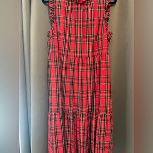 J.Crew Dress Size 14 Christmas Holiday Plaid Red women’s